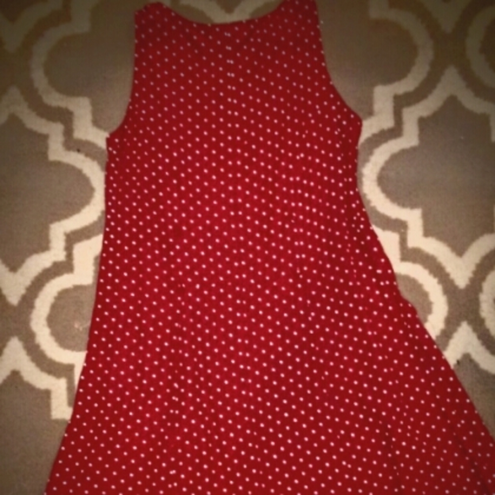 New Clothing Co. Red dress with white polka-dots